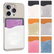 sublimation blank pu leather card holder with printing white part: sublimation Golden onion PU  leather