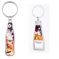 sublimation blank  bottle opener metal keychains 