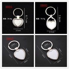sublimation blank heart metal keychains