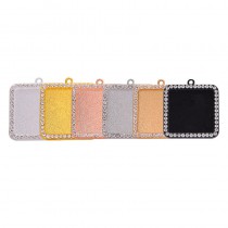 25*25MM  sublimation blank square charms with zircon- jewelry part