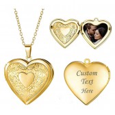 stainless steel 27MM-sublimation heart locket necklace pendant 