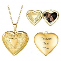 stainless steel 27MM-sublimation heart locket necklace pendant 
