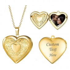 stainless steel 27MM-sublimation heart locket necklace pendant 