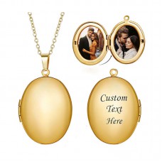 stainless steel 24MM-sublimation oval  locket necklace pendant Both sides are smooth