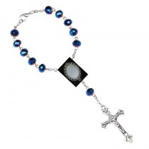 sublimation blank blue cross bead bracelets