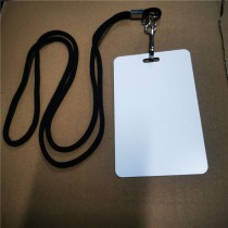 PET plastic-sublimation work badge with black lanyard  and  luggage tag