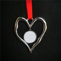 one sided printing - sublimation christmas big heart  ornaments