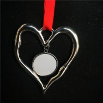 Two sided printing - sublimation christmas big heart  ornaments